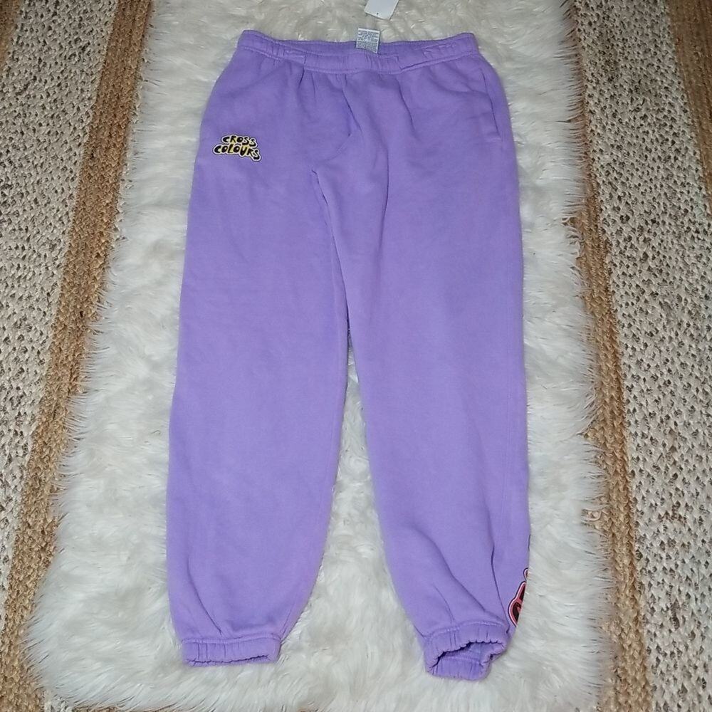 NWT Cross Colours LBL Sunshine Joggers Lilac Purple Pants Women’s Medium